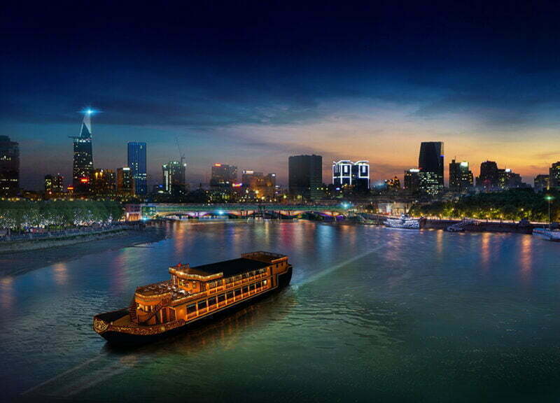 ล่องเรือแม่น้ำไซง่อนเป็นสถานบันเทิงยามค่ำคืนยอดนิยมในกิจกรรมโฮจิมินห์ซิตี้